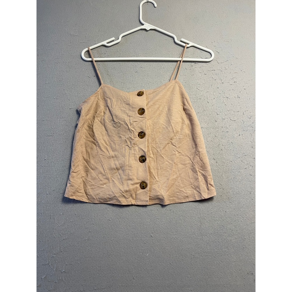 Topshop Camisole Linen Blend Beige US 4 EUR 36 Womens